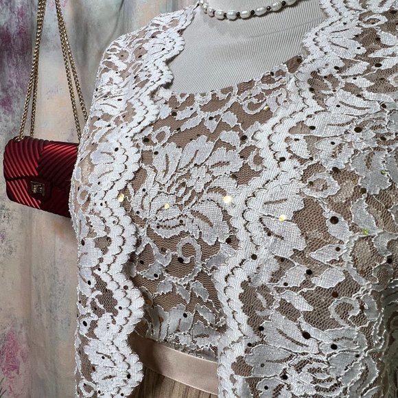 NWT📌 Candalite 2 - Piece Lace Mother of the Bride - Ball - Prom - Formal Dress - Picture 7 of 15